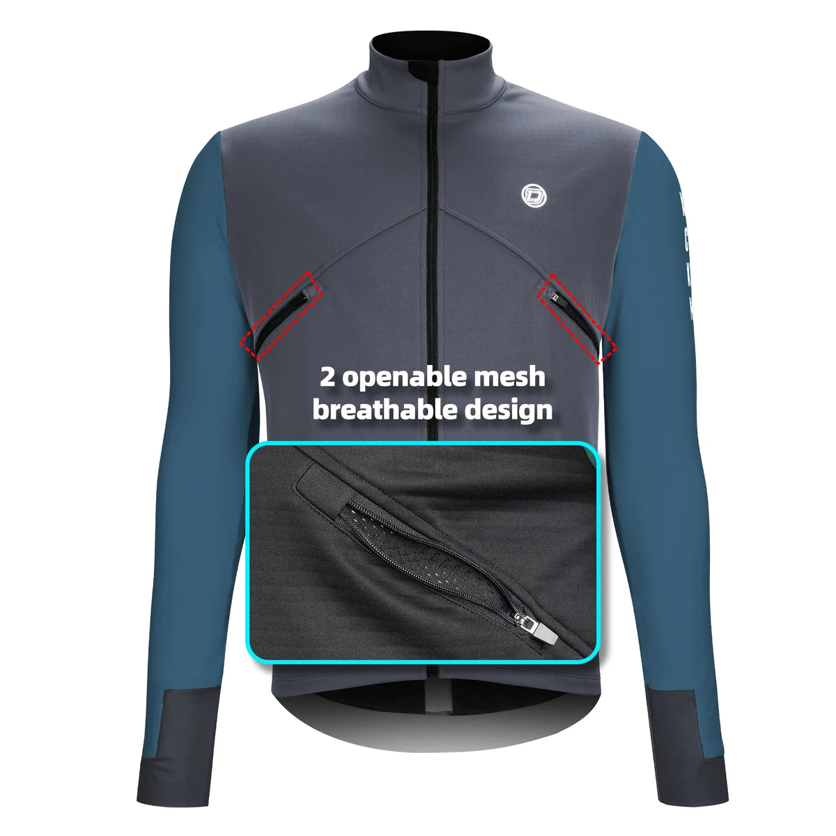DAREVIE Cycling Men's Jacket Windproof Fleece Pro Cycling Jackets Long Sleeve Warm Soft Brushed Pro Breathable Bicycle Clothing