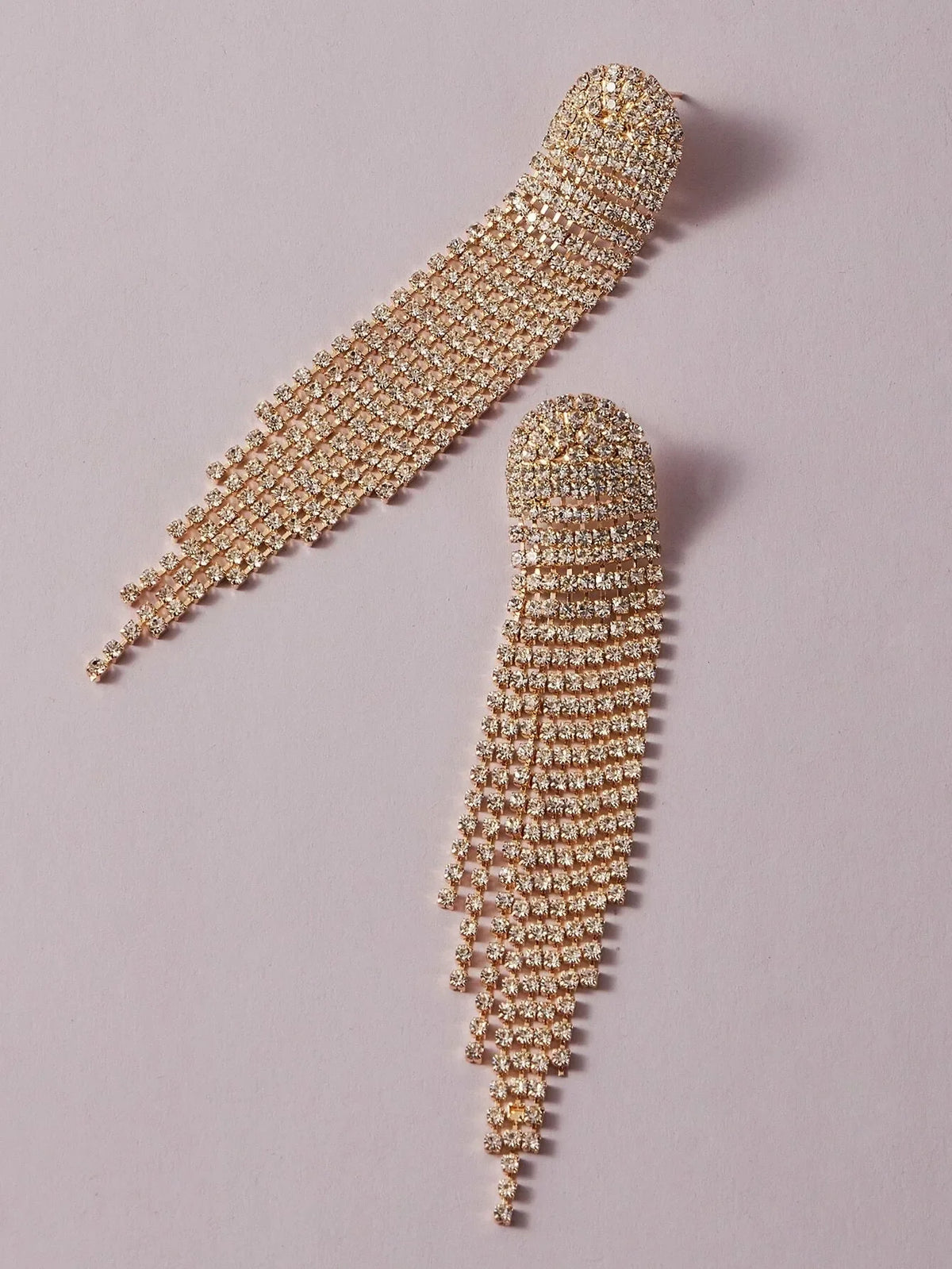 2PC Women's Fashion Copper Claw Chain Long Tassel Earrings Outdoor Travel Carnival Banquet Party Holiday Dressing Gift-233