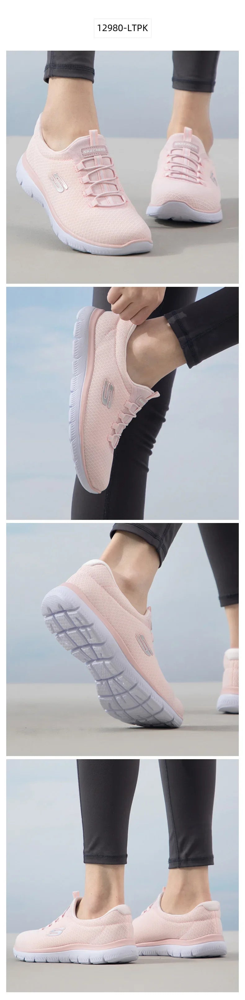 Skechers  2026 Slip On Breathable Mesh Memory Foam Walking Sneakers Lightweight Daily Casual Trainers Multiple Colors 12980-NVHP