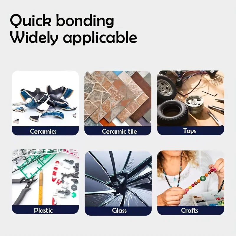 5Sec Super Glue Strong Bond for Shoes/Glass/Metal/Wood/Plastic,Ceramic Quick Dry Industrial Strength Instant Adhesive