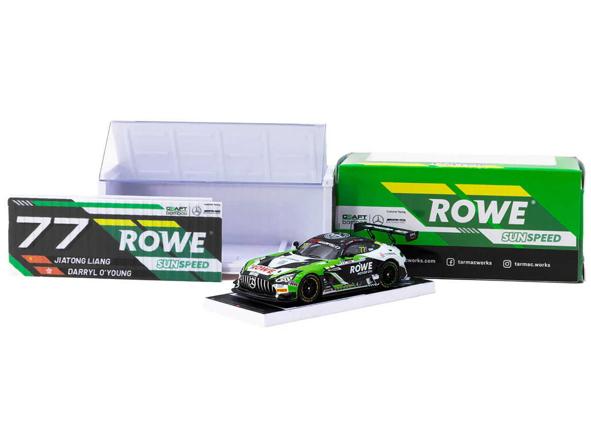 Mercedes-AMG GT3 #77 Liang Jiatong - Darryl O'Young "Craft-Bamboo Racing" "GT World Challenge Asia 2025 - Beijing Season Finale" (2025) with Container Display Case "Hobby64" Series 1/64 Diecast Model Car by Tarmac Works