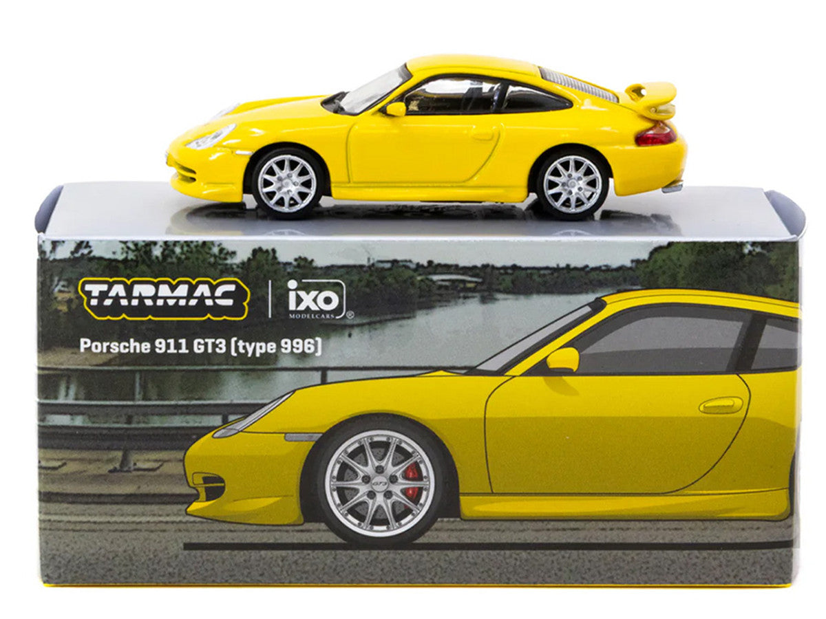 Porsche 911 GT3 (996) Yellow "Global64" Series 1/64 Diecast Model Car by Tarmac Works