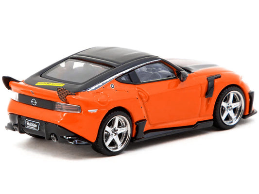 Nissan VeilSide FFZ400 Fairlady Z RHD (Right Hand Drive) Orange with Black Top "Global64" Series 1/64 Diecast Model by Tarmac Works