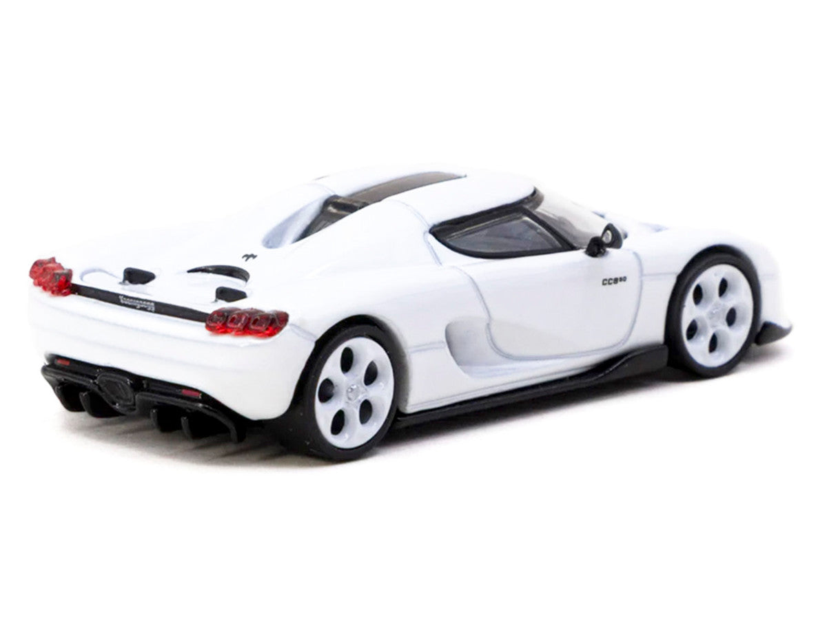 Koenigsegg CC850 White with Tarmac Cards "Global64" Series 1/64 Diecast Model by Tarmac Works