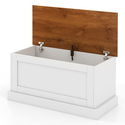 Large Storage Chest with Safety Metal Hinge-off white
