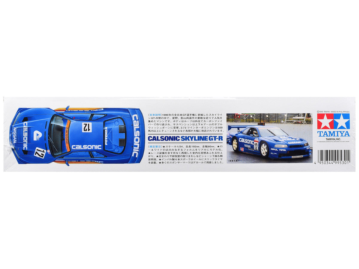 Model Kit Nissan Skyline GT-R (R34) "Calsonic" 1/24 Scale Model by Tamiya