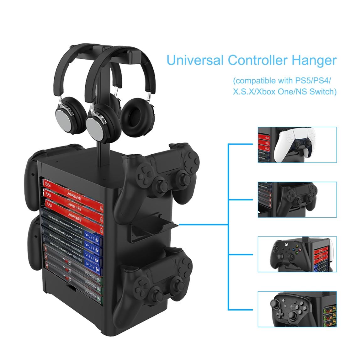 NNEIDS Ps5 / Xsx Game Disc & Headphone Storage Rack