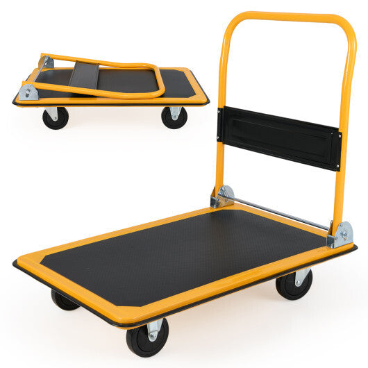 660 Pounds Folding Platform Cart Dolly Hand Truck