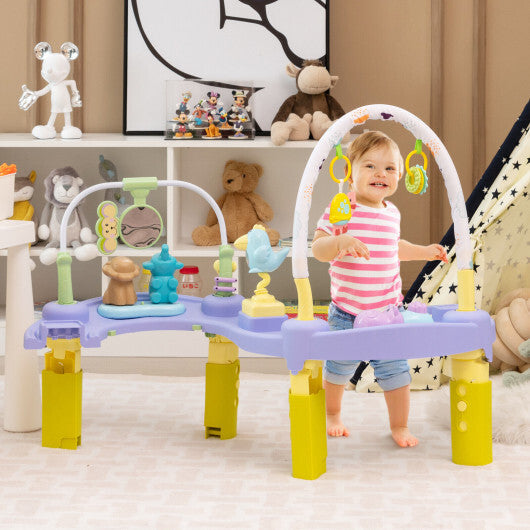 3-in-1 Baby Activity Center with 3-position for 0-24 Months-Pink - Color: Pink