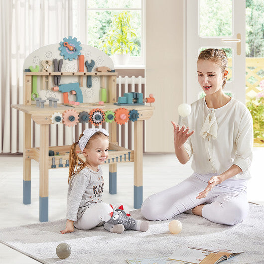 Kids Play Tool Workbench with Realistic Accessories