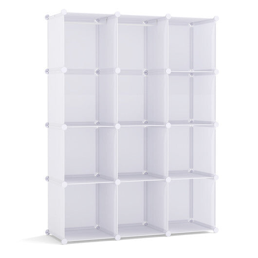 Modular Baby Wardrobe with 10 Cubes & Hanging Rod and Shelves Stackable-Pink