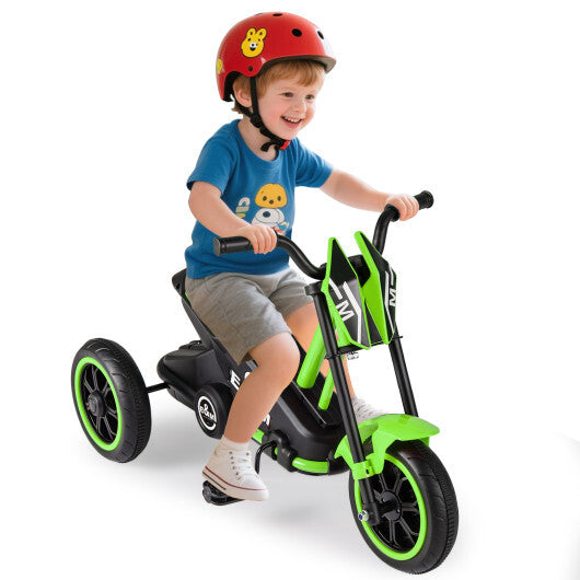 Kids Tricycle 3-Wheel Toddler Bike with Foot Pedals Forward Backward-Green