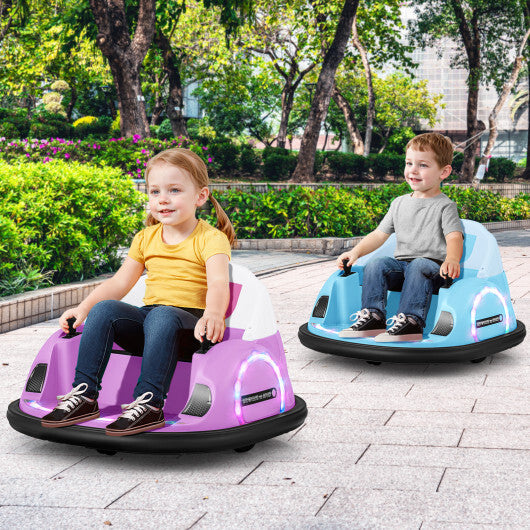 12V 360? Ride on Bumper Car for Toddlers with Remote Control-Light Blue