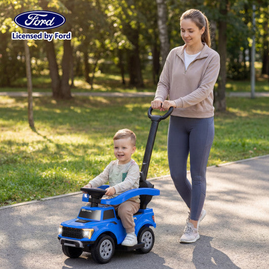3-In-1 Licensed Ford Push Car for Toddlers-Black