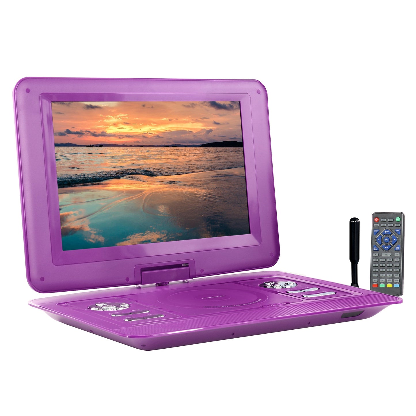 Trexonic 13.3 Inch Portable TV+DVD Player with Color TFT LED Screen and USB/HD/AV Inputs