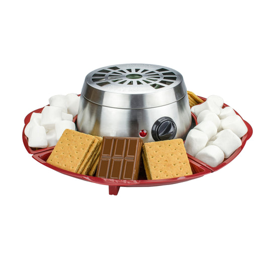 Brentwood TS-603 Indoor Electric Stainless Steel 8 Piece Smores Maker Set