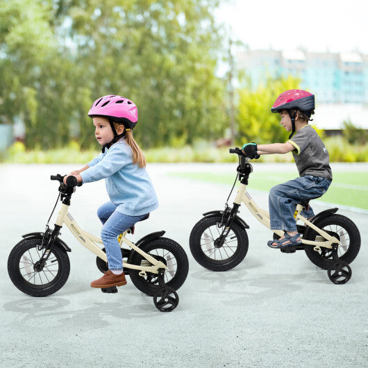 12 Inches Kids Bike Sport Bicycle with Removable Training Wheels - Size: 12 inches