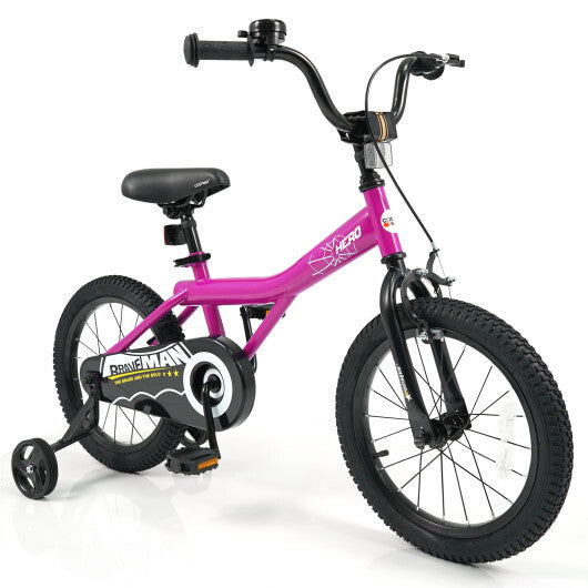 16-Inch Kids Bike with Removable Training Wheels Pink-Brave Hero - Size: 16 inches