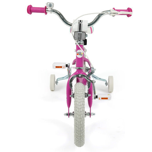 12 Inch Kids Bike for Aged 3-8 Years Old with Adjustable Handlebar Pink- Starlight Wave - Color: Pink - Size: 12 inches