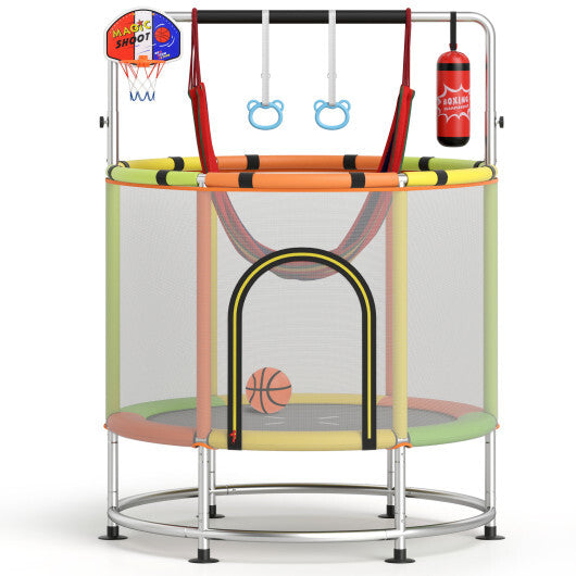 55" Kids Trampoline Gift for for 3-6 Years Old Boys and Girls-Navy