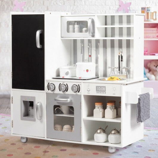 Wooden Pretend Play Kitchen Sets with Simulated Sound