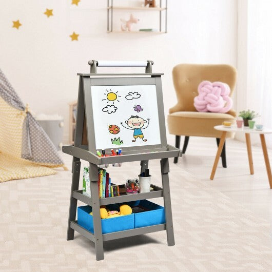 3 in 1 Double-Sided Storage Art Easel-Green