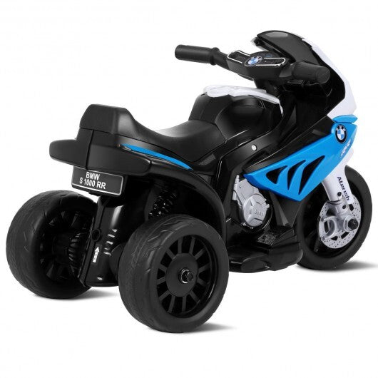 6V Kids 3 Wheels Riding BMW Licensed Electric Motorcycle-Blue - Color: Blue