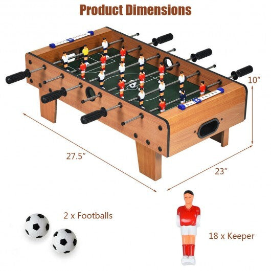 27 Inch Foosball Table Mini Tabletop Soccer Game
