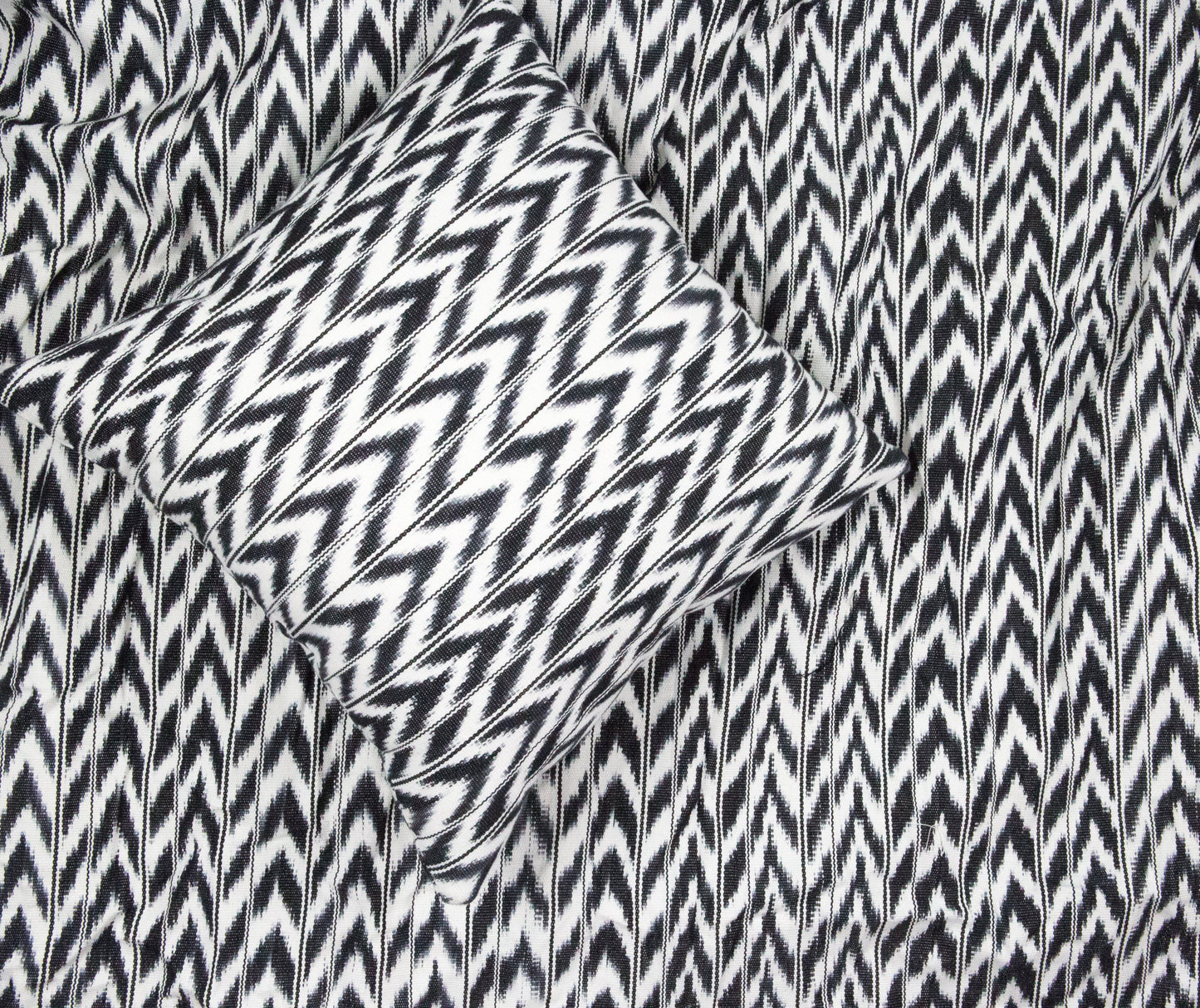 Toto Black + White Ikat Pillow