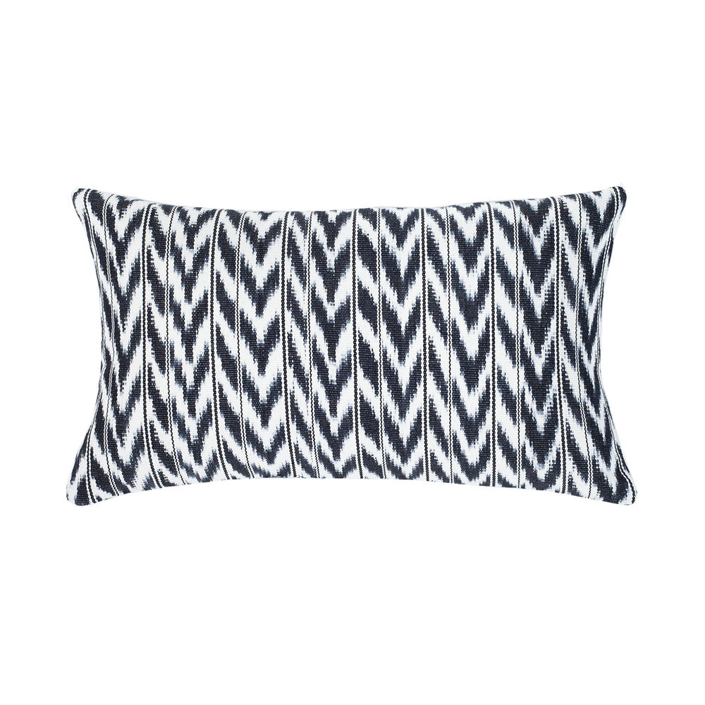 Toto Black + White Ikat Pillow