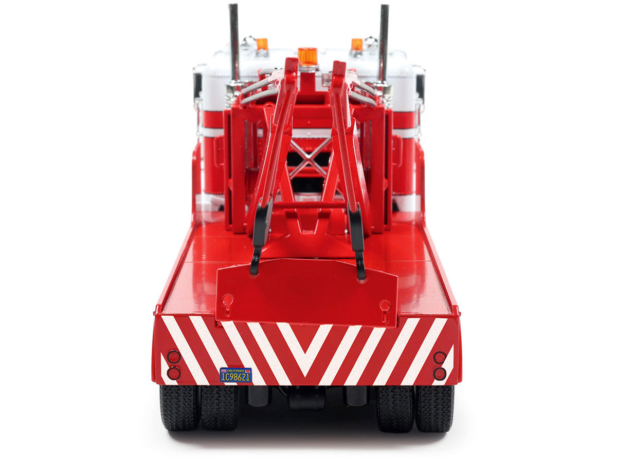 1987 Freightliner FLA Tow Truck Red and White 1/43 Diecast Model by IXO Models