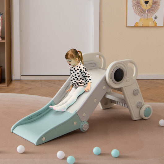 2 in 1 Baby Slide with Climber for Toddlers Age 18+ Months-Gray