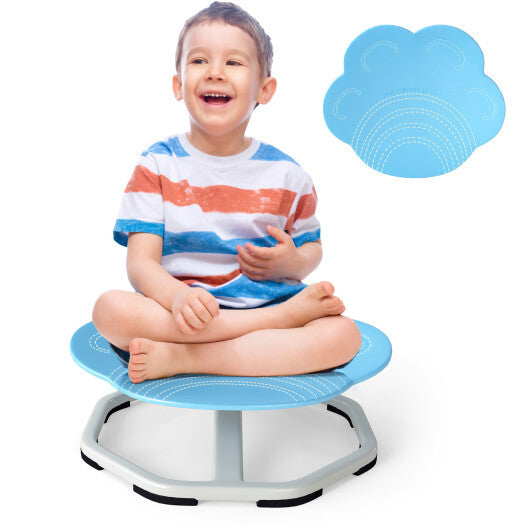 Kids Sensory Swivel Chair Cat Claw 360 Spinning Chair with Non-Slip Metal Base-Green
