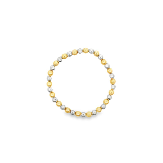 Three Toned Gold, Rose Gold, Silver Bead Bracelet | Gold Filled Beaded Bracelet