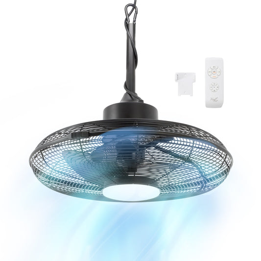 Vie Air 20 Inch 3 Speed Gazebo Outdoor Fan in Matte Black