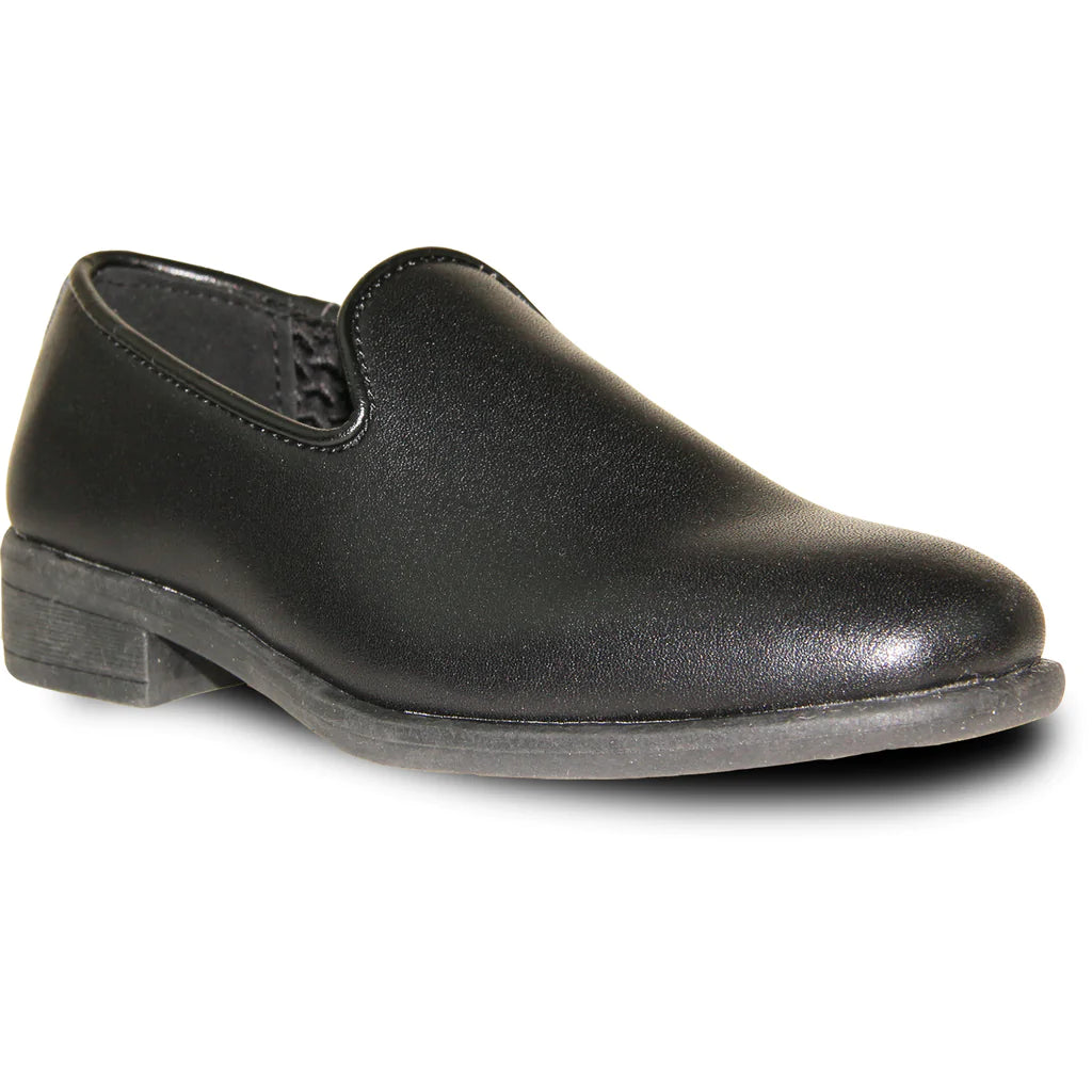 VANGELO Boy VALLO-3KID Dress Shoe Formal Tuxedo for Prom & Wedding Black Matte
