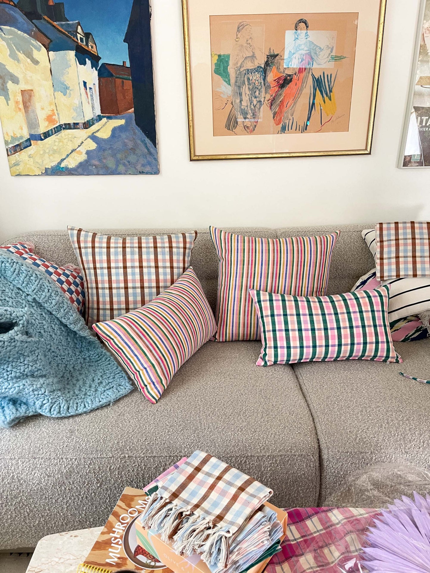 Lola Plaid Square Pillow