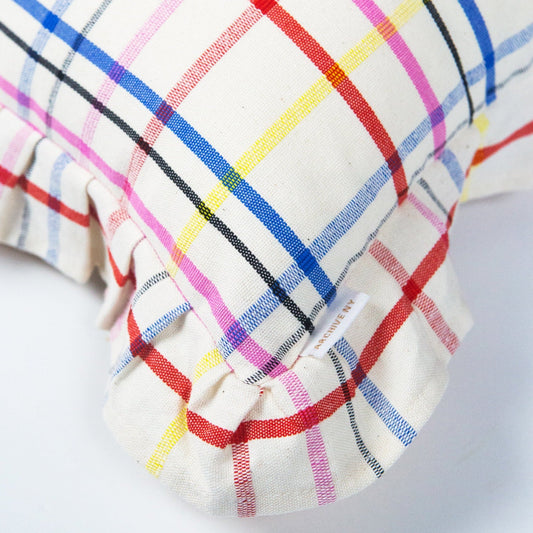 Vera Plaid Ruffle Pillow