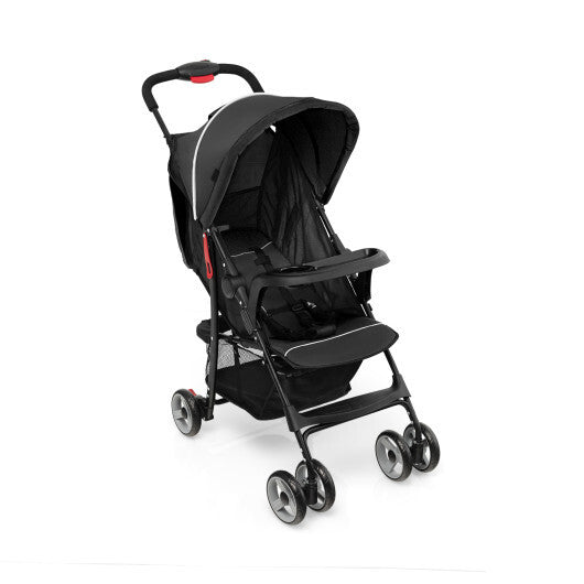 Foldable Lightweight Baby Stroller Travel Pushchair 0-36 Months Age Group 13 lbs Black