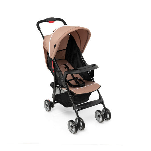 Foldable Lightweight Baby Stroller Travel Pushchair 0-36 Months Age Group 13 lbs Coffee