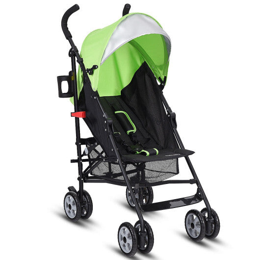 Folding Lightweight Baby Toddler Umbrella Travel Stroller with Storage Basket Green