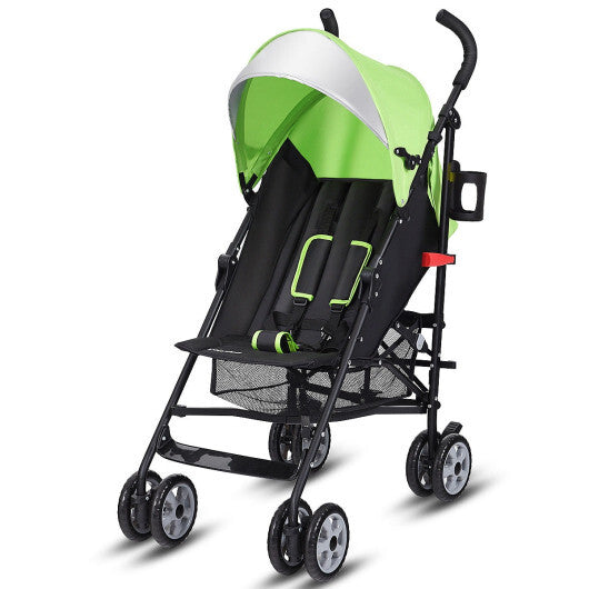 Folding Lightweight Baby Toddler Umbrella Travel Stroller with Storage Basket Green