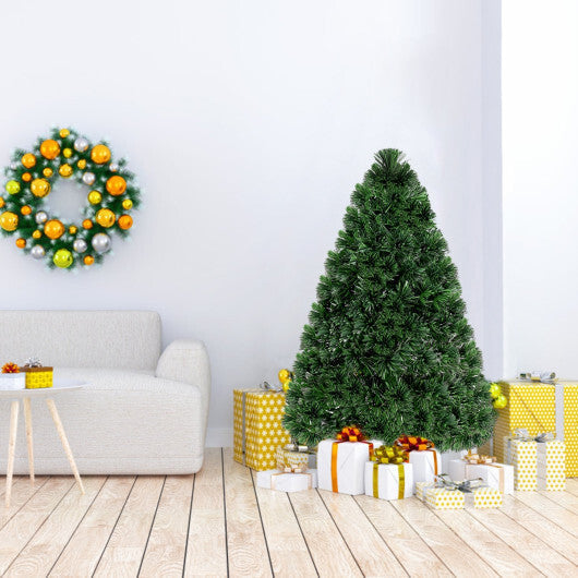 Costway 3Ft Pre-Lit Fiber Optic PVC Christmas Tree Tabletop Plastic