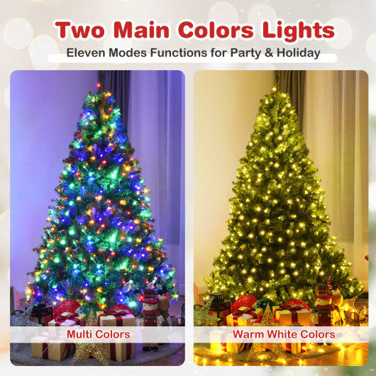 Costway 6Ft Pre-Lit Artificial Christmas Tree Hinged 350 LED Lights