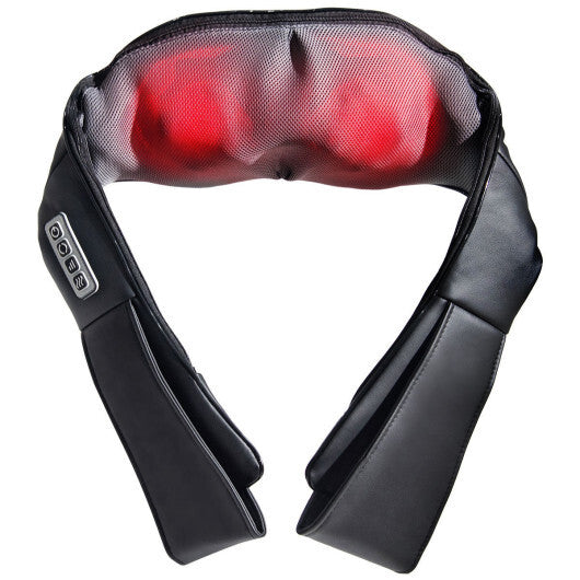 Shiatsu Back and Neck Massager Kneading Shoulder Massage Pillow with Heat Straps