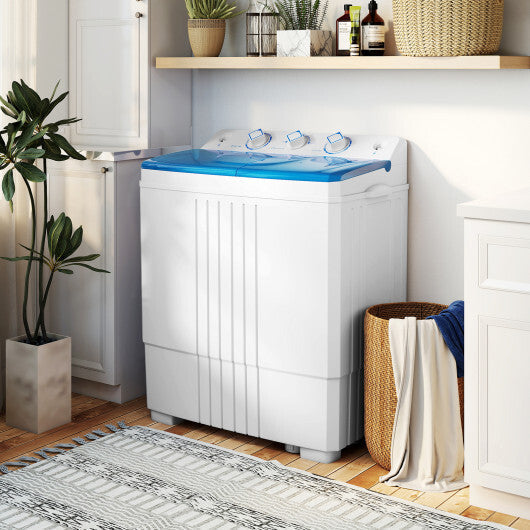 Portable Washing Machine with Built-in Drain Pump Blue