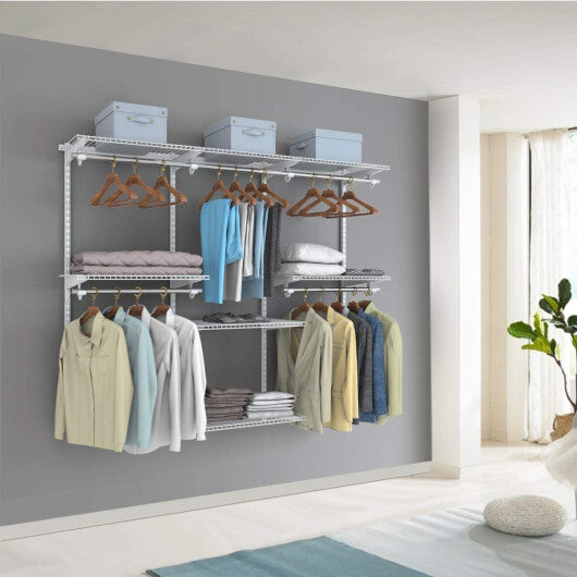 Costway Adjustable Wall Mounted Closet Rack System with Shelf