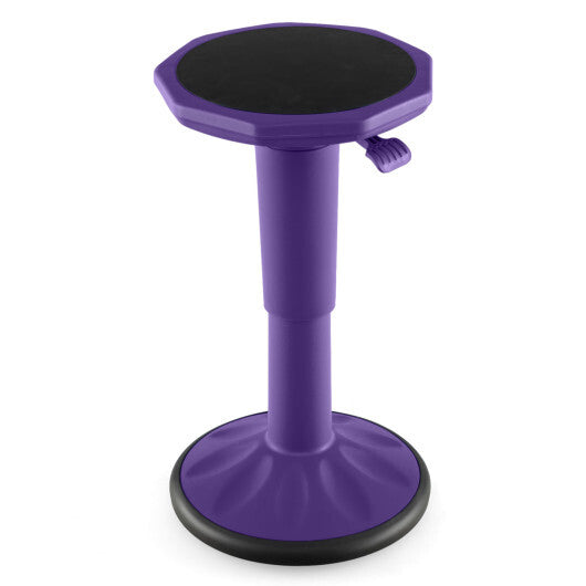 Adjustable-Height Wobble Chair Active Learning Stool for Office Stand Up Desk Purple