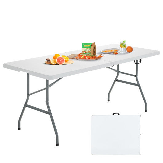 6' Folding Table Portable Plastic Indoor Outdoor Picnic Party Dining Camp Tables