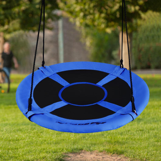 40" Flying Saucer Tree Swing Indoor Outdoor Play Set Swing for Kids Blue